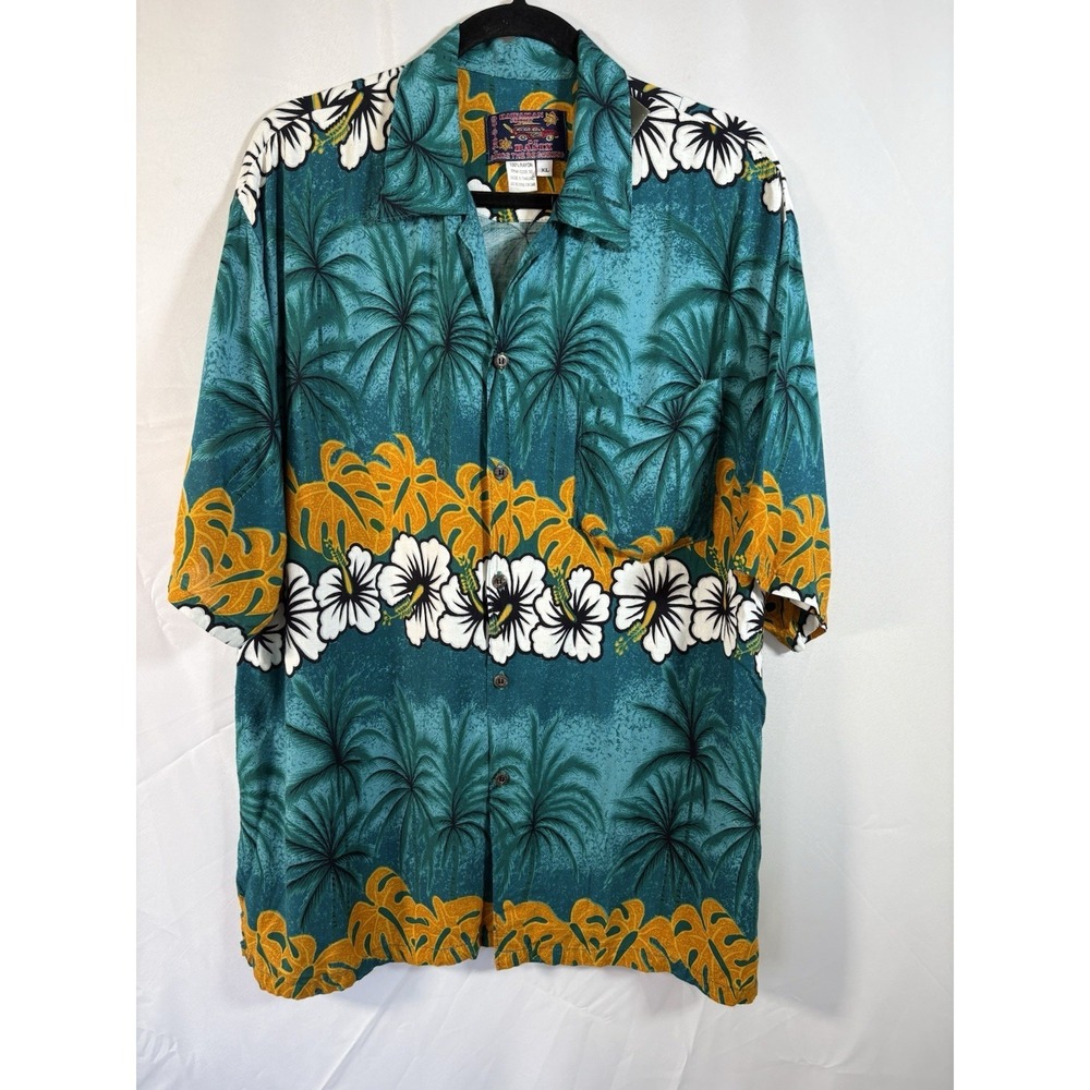 Hawiian shirt basix size xl rayon short sleeve button up